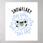 Poster Feu de neige amusant Flake Pun de neige (Devant)
