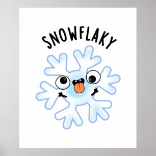 Poster Feu de neige amusant Flake Pun de neige