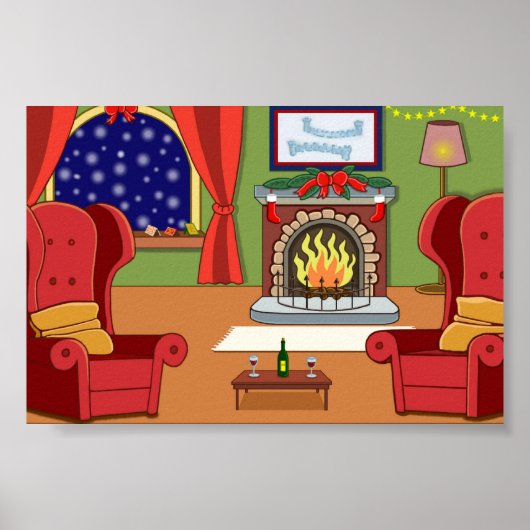 Poster Feu de Noël (Devant)