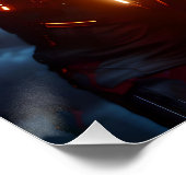 Poster Feu de paysage d'astronautes mignons Imaginaire (Coin)