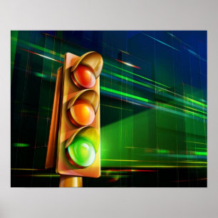 Poster Feu de signalisation -