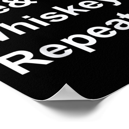 Poster Feu de viande Whiskey Répéter Barbecue Funny Chemi (Coin)