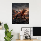 Poster Feu des déchets volcaniques de Komodo (Bureau à domicile)