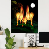 Poster Feu d'incendie (Bureau à domicile)