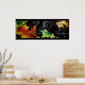 Poster Feu et Bliss - Mosaïque (Cuisine)