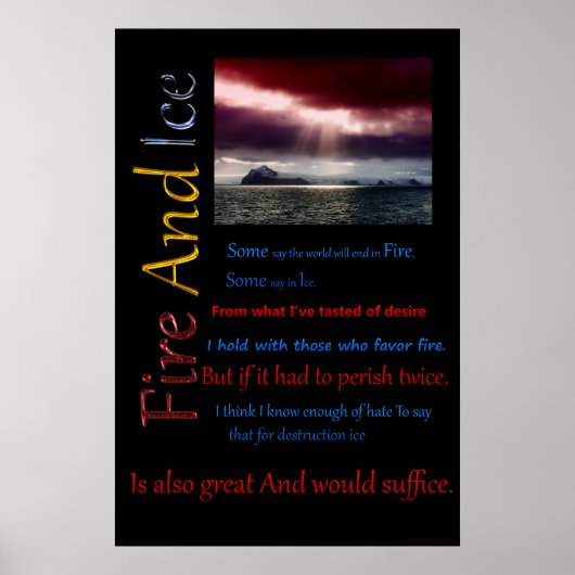 Poster Feu Et Eau De Glace (Devant)