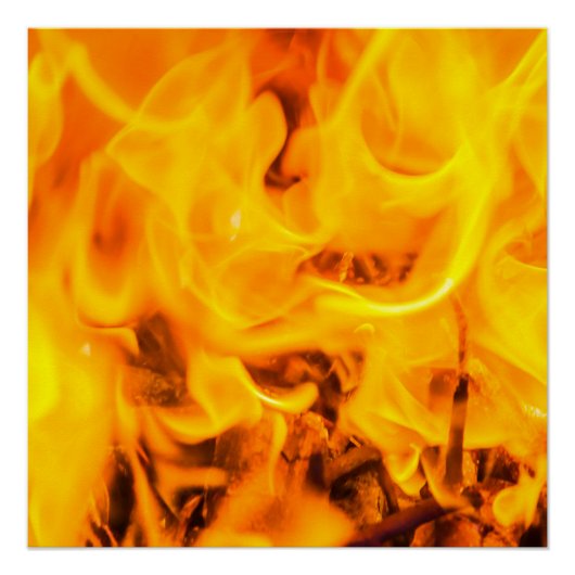 Poster Feu et flammes (Devant)