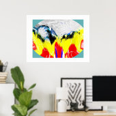 Poster Feu et fonte de glace (Bureau à domicile)