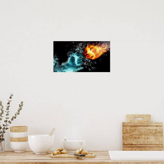 Poster Feu et glace (Cuisine)