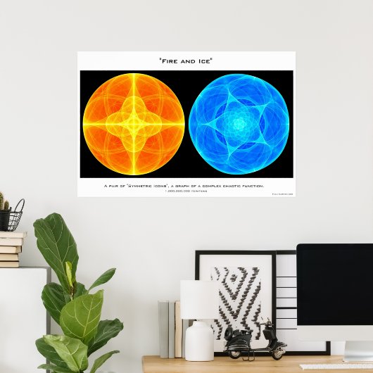 Poster Feu et glace (Bureau à domicile)