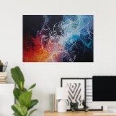 Poster Feu et glace en mouvement (Bureau à domicile)