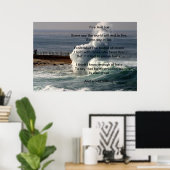 Poster Feu Et Glace Sur Une Grande Vague (Bureau à domicile)