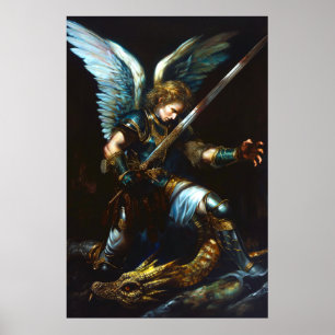 Poster Feu et plume   Epic Angel contre Dragon