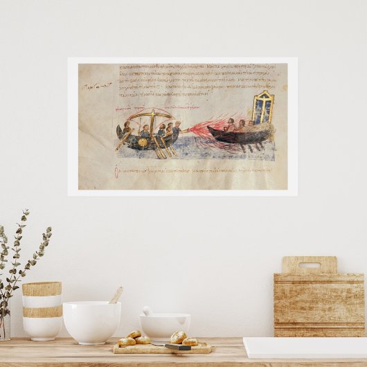 Poster Feu grec (vellum) (Cuisine)