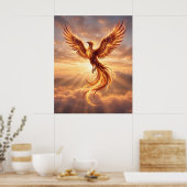 Poster Feu Phénix Aube Levante (Cuisine)