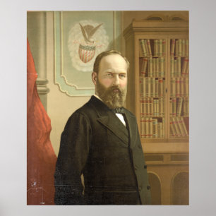 Poster Feu Président James A. Garfield Par G.F. Gilman