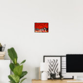 Poster Feu rouge (Bureau à domicile)