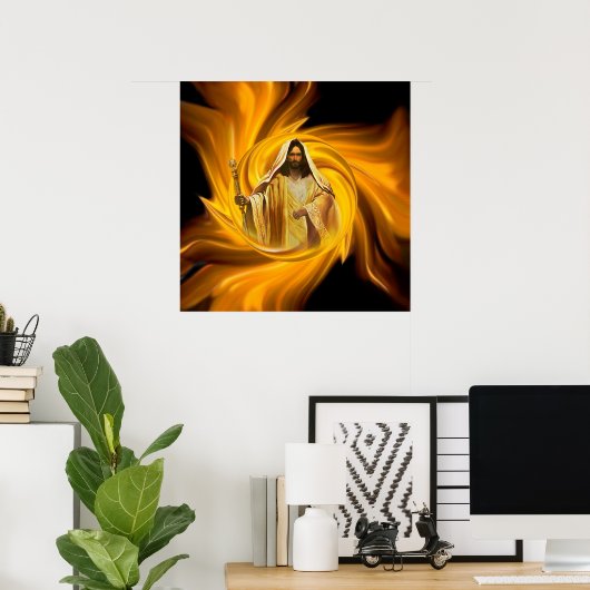 Poster Feu Saint (Bureau à domicile)