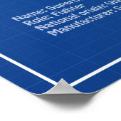 Poster Feu Spitfire Supermarine - Plan directeur de l'avi (Coin)