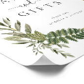 Poster Feuillage botanique Cartes et cadeaux à cadres dor (Coin)