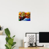 Poster Feuillage d'automne à l'étang (Bureau à domicile)