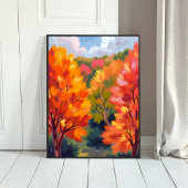 Poster Feuillage d'automne | Aquarelle de feuilles d'auto