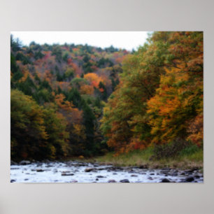 Poster Feuillage d'automne le long de la rivière #2 Natur