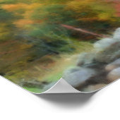 Poster Feuillage d'automne Pierre Mur Nature Art (Coin)