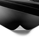 Poster Feuillage de bambou noir et blanc (Coin)