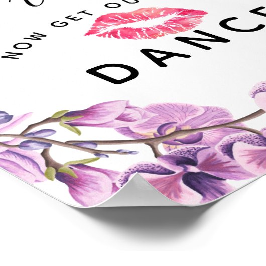 Poster feuillage de fleurs violettes Dames SALLE DE BAINS (Coin)