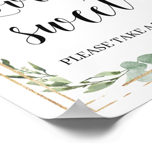 Poster Feuillage de verdure moderne succulente l'amour es (Coin)