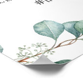 Poster Feuillage de verdure partage l'amour étiquette pho (Coin)