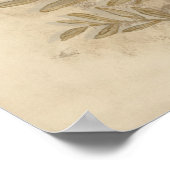 Poster Feuillage doré I (Coin)