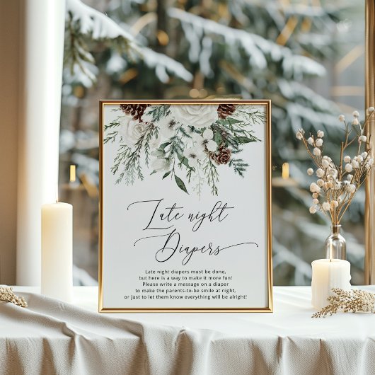 Poster Feuillage festif d'hiver Late night couches jeu