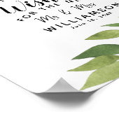 Poster feuillage feuille de verdure Signer une fête de li (Coin)