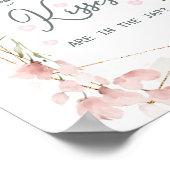 Poster Feuillage Floral Rose Combien de baisers dans le p (Coin)