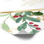 Poster Feuillage moderne de Noël | Boissons blanches de p (Coin)