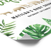 Poster Feuillage tropical + cartes et cadeaux d'animaux d (Coin)
