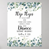 Poster feuillage verdoyant mariage tongs panneau mariage (Devant)