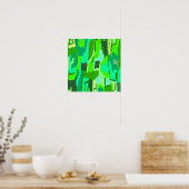 Poster Feuillage Vert Abstrait (Cuisine)