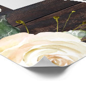 Poster Feuillage vert boho rustique mariage photo prop (Coin)