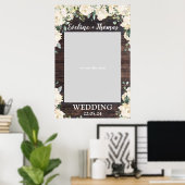 Poster Feuillage vert boho rustique mariage photo prop (Bureau à domicile)
