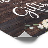 Poster Feuillage vert bois cartes rustiques et signes cad (Coin)