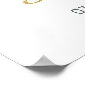 Poster Feuillage vert floral, panneau Baptême de bienvenu (Coin)