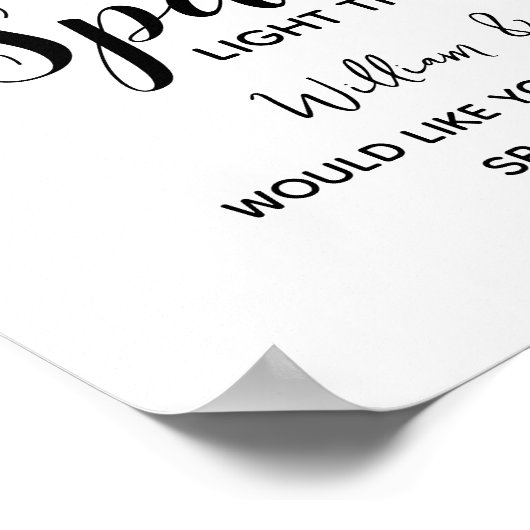 Poster feuillage vert mousseux envoyer mariage (Coin)