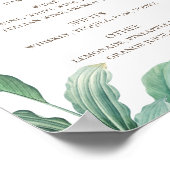 Poster Feuillage vert tropical Boissons alcoolisées maria (Coin)