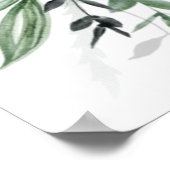 Poster feuillage vert vintage, GRAPHIQUE DE SIÈGE (Coin)