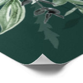 Poster feuillage vert vintage, GRAPHIQUE DE SIÈGE (Coin)