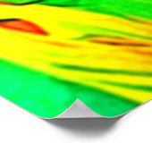 Poster Feuillage vibrant : néon de dessin (Coin)