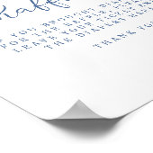 Poster Feuillards à couches florale bleu doux (Coin)